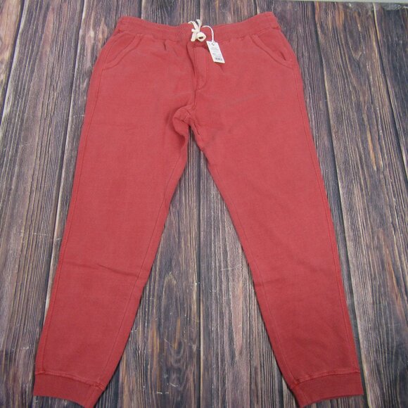 Marine Layer Pants - Marine Layer NEW NWT Womens XL Fleece Jogger Sweatpants Tandori Spice Red